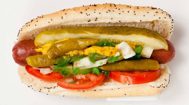 Order Vienna Hot Dog (Chicago Style) food online from Flynn's Eats store, Richfield on bringmethat.com
