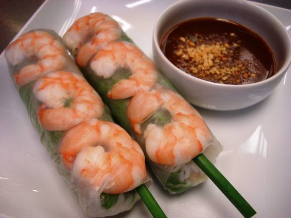 Order Fresh Summer Rolls With Peanut Sauce food online from Saigon Banh Mi store, Newark on bringmethat.com