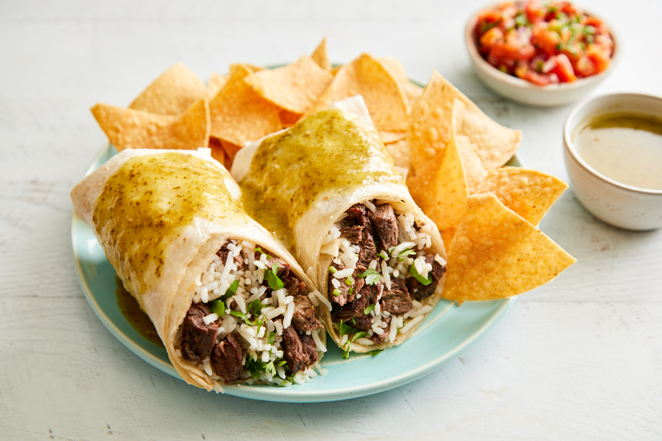 Order Asian Short Rib Burrito food online from Solo Burritos store, Los Angeles on bringmethat.com