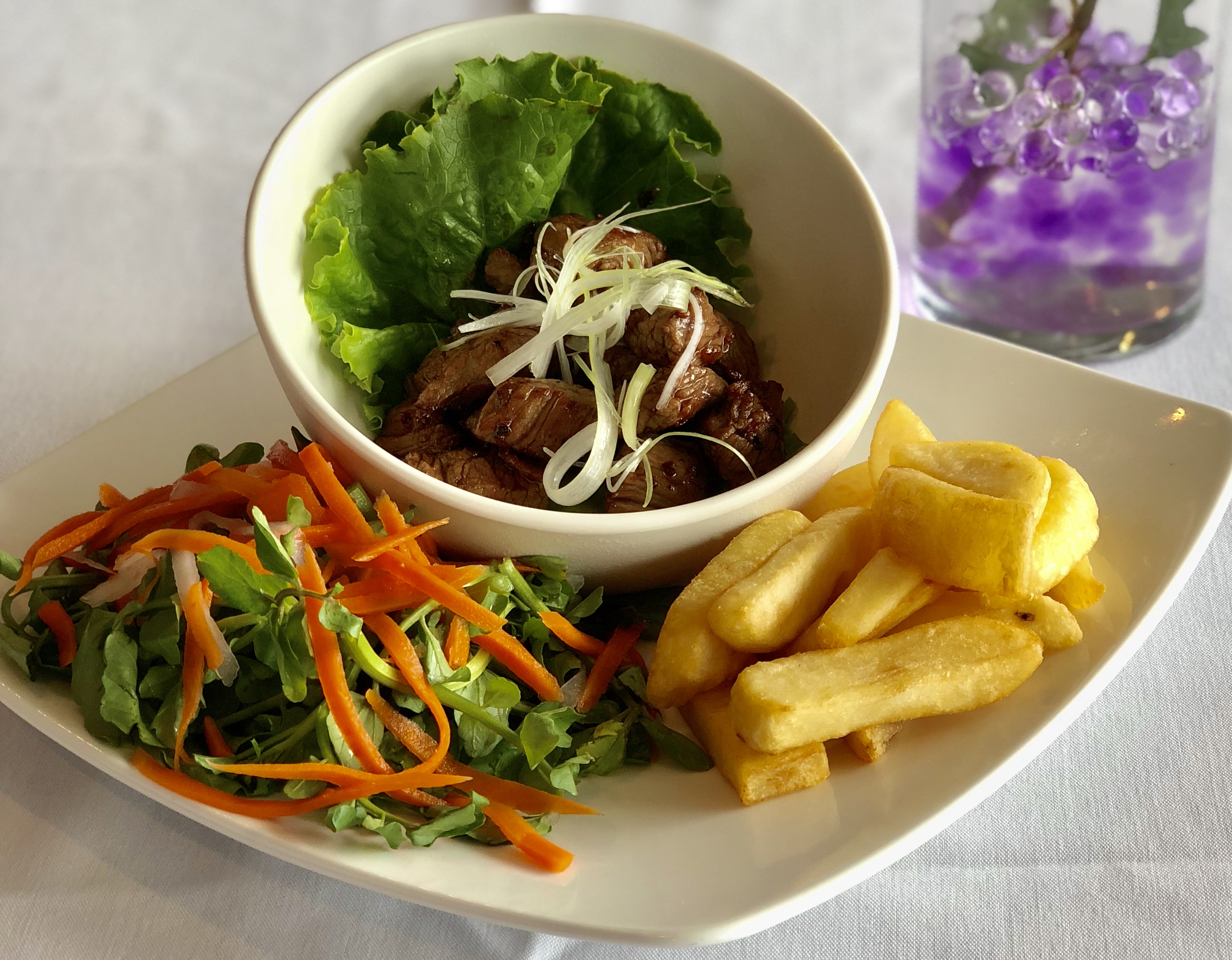 Order 3. Shaking Beef food online from Little Saigon Restaurant store, Falls Church on bringmethat.com