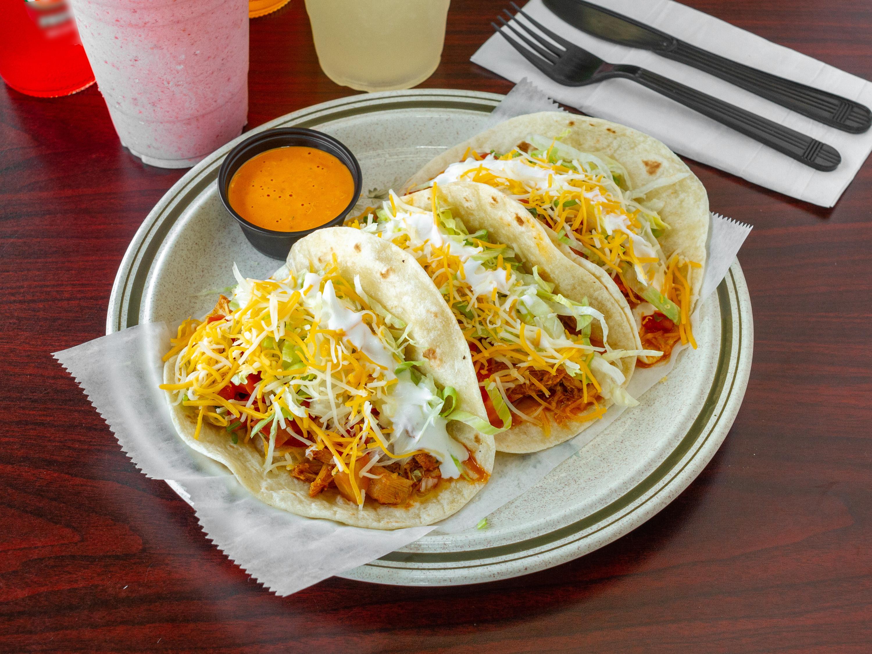Order Pulled Pork Tacos food online from Metropolis Mexican Grill store, Nutley on bringmethat.com
