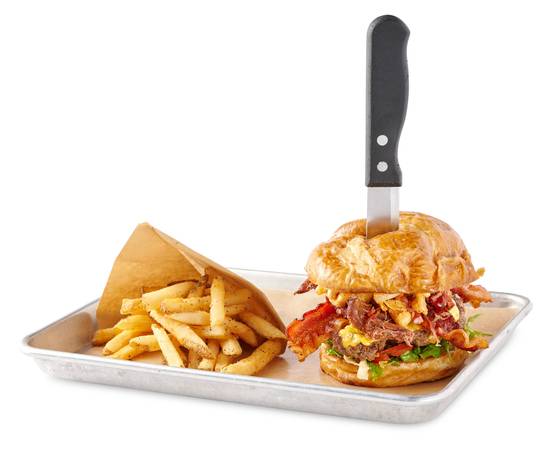 Order Triple B Burger food online from Boomerjack's Grill & Bar store, Dallas on bringmethat.com