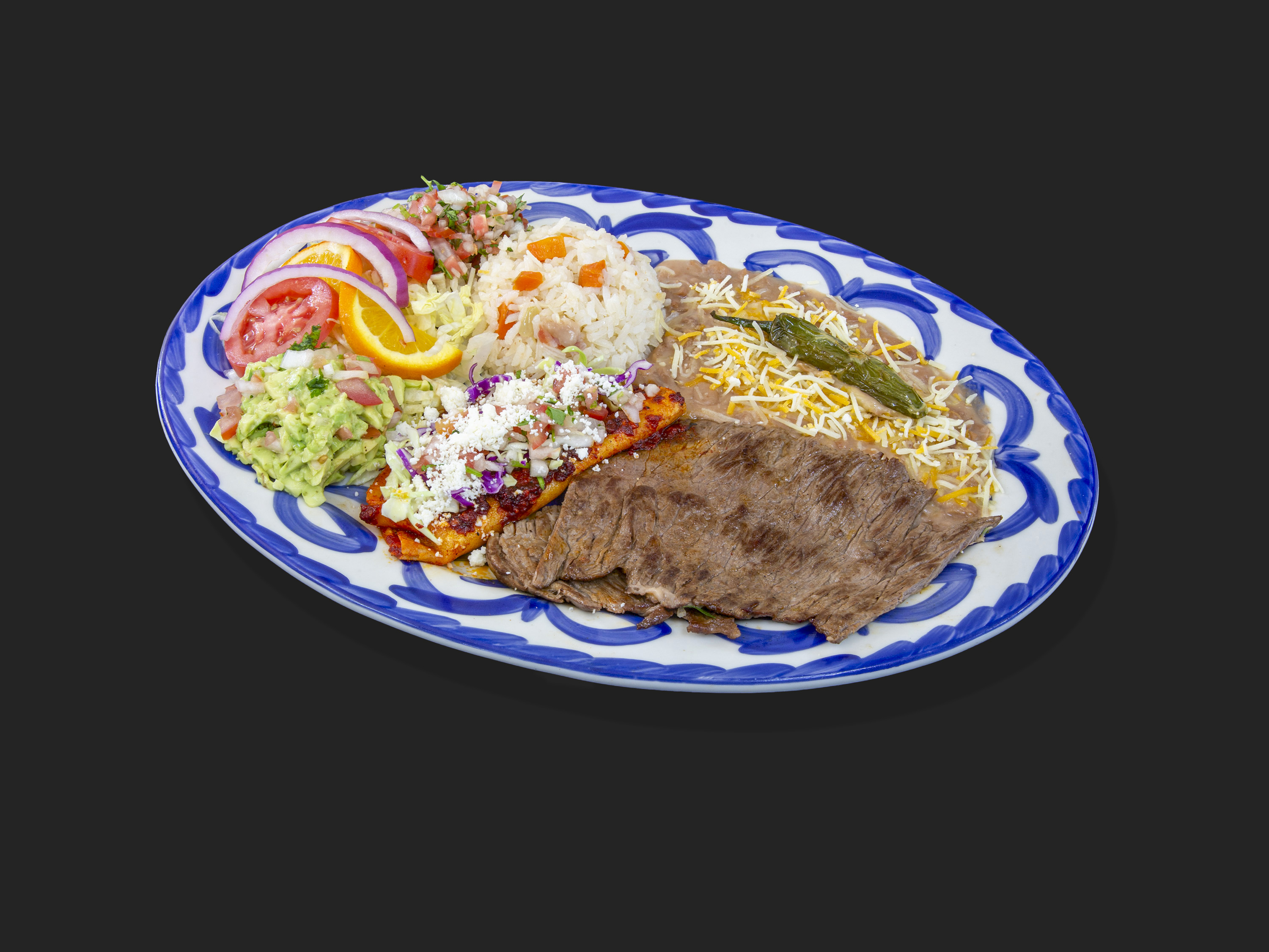 Order Tampiquena Dinner Plate food online from Bahia Grill store, Corona on bringmethat.com