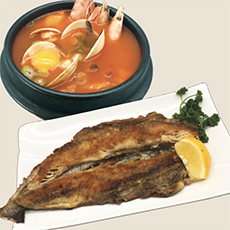 Order C7. Grilled Mackerel Combo food online from Tofu Village store, Gardena on bringmethat.com