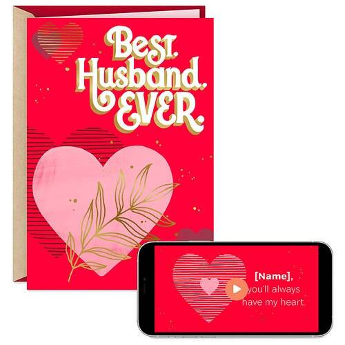 Order Hallmark Video Greeting Valentine's Day Card for Husband (You Have My Heart) - 1.0 ea food online from Walgreens store, Arden on bringmethat.com