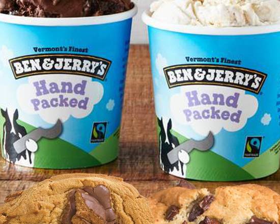 Order 2 Pints + 2 Cookies food online from Ben & Jerry's store, Highland Village on bringmethat.com