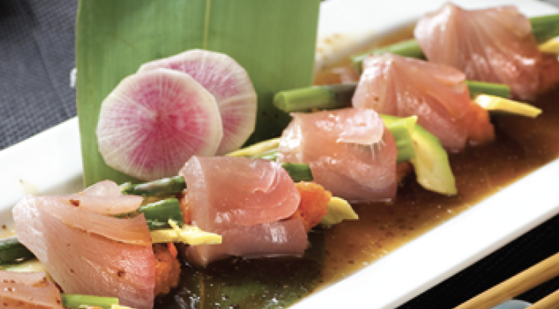 Order YELLOWTAIL ROSE food online from Crazy Rockn Sushi store, Los Angeles on bringmethat.com