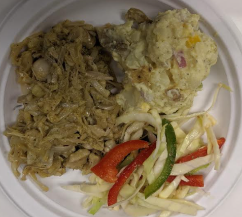 Order Shredded Chicken with 2 Sides food online from Wittycue store, St. Louis on bringmethat.com