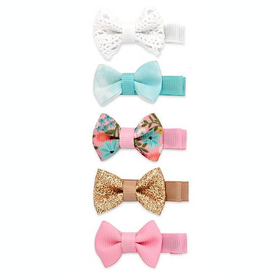 Order Khristie® 5-Pack Assorted Mini Bow Hair Clips food online from Bed Bath & Beyond store, Lancaster on bringmethat.com