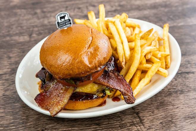 Order Buckeye Burger food online from Wood Ranch Bbq & Grill store, Anaheim Hills on bringmethat.com