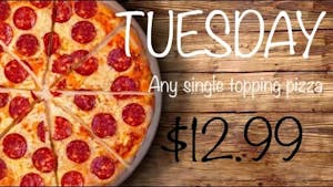 Order Large 1-Topping Pizza food online from Old Shawnee Pizza store, Shawnee on bringmethat.com