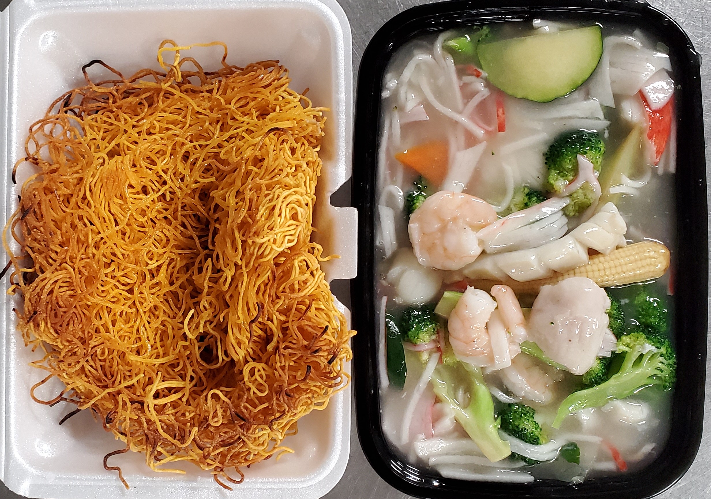Order 28. Seafood Pan-Fried Noodles food online from Ho Ho Gourmet store, Salt Lake City on bringmethat.com