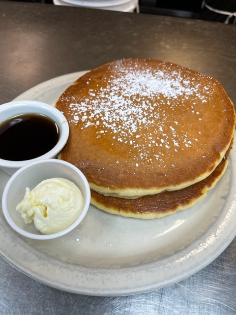 Order Buttermilk Pancakes* food online from Bills Cafe store, San Jose on bringmethat.com