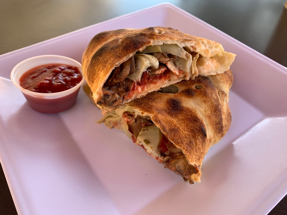 Order Five Cheese Veggie Calzone  *** food online from Zpizza store, Newport Beach on bringmethat.com