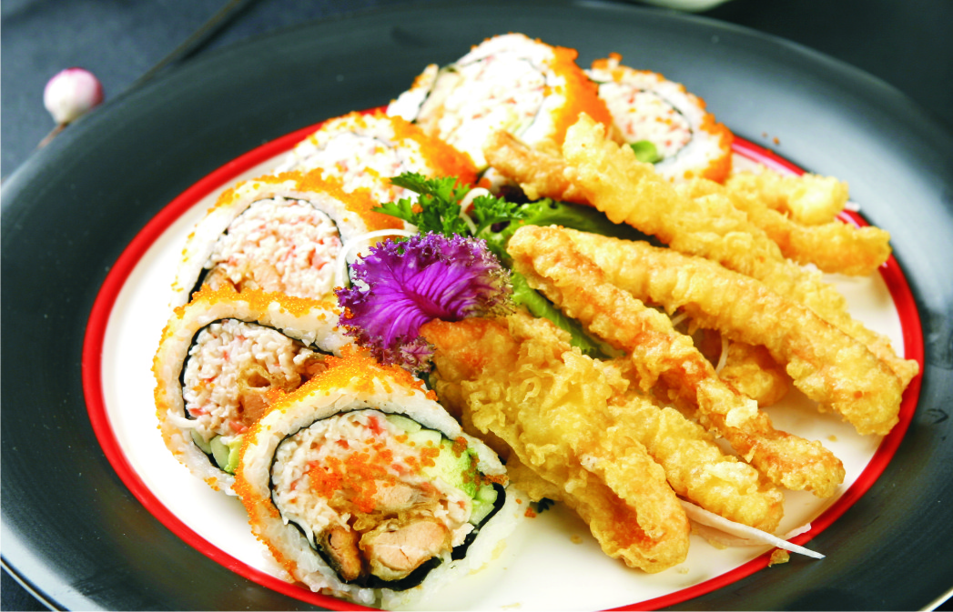 Order 7. Salmon Tempura Roll food online from I Love Sushi store, Santa Clarita on bringmethat.com