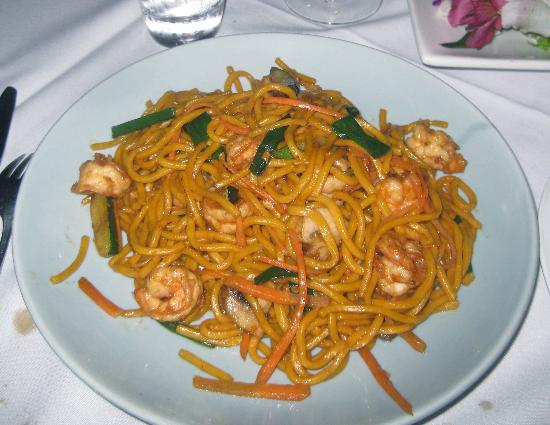 Order Shrimp Lo Mein  food online from Mulan Chinese Gourmet store, Newton on bringmethat.com