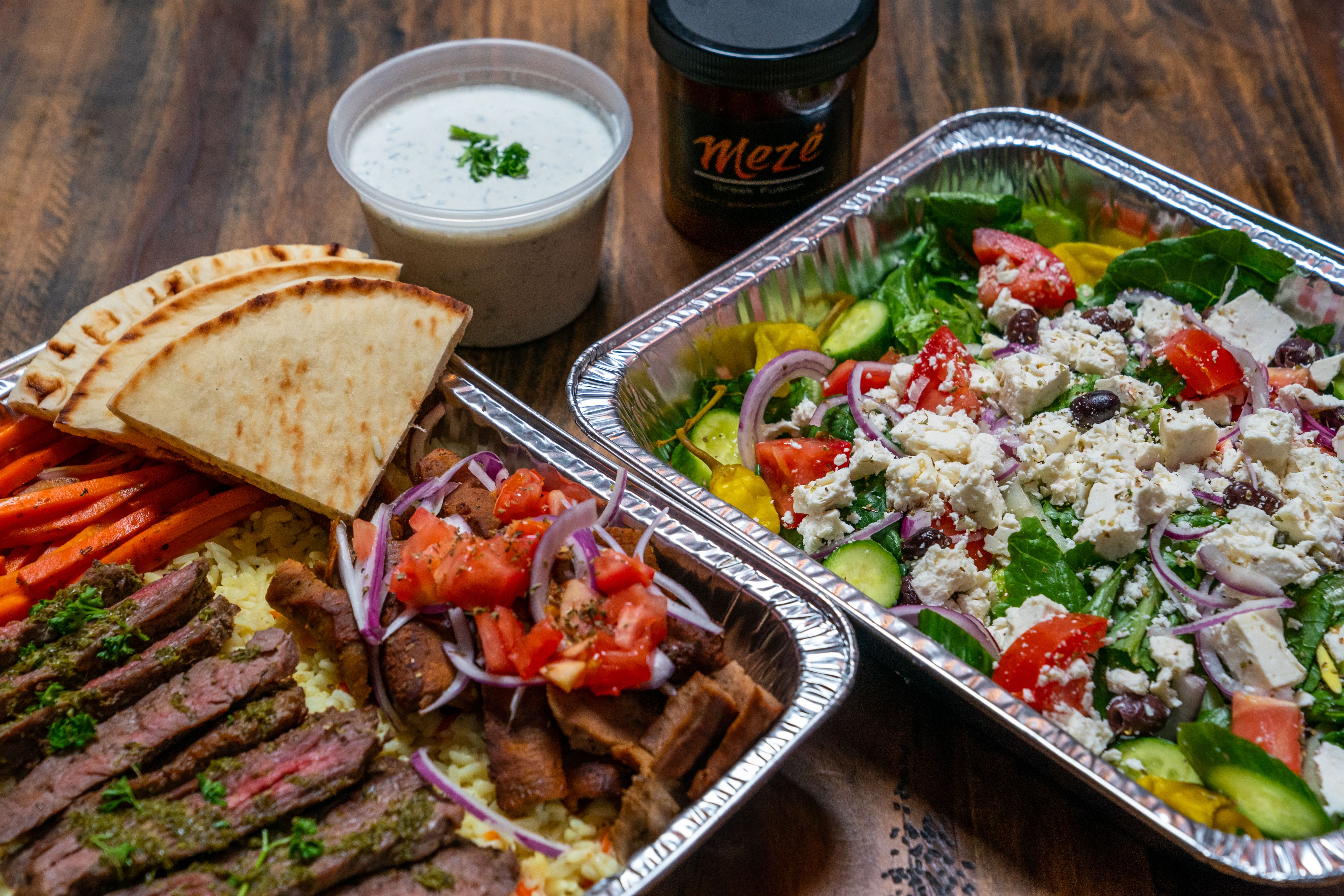 Order Family Pack for 4 food online from Meze Greek Fusion store, San Diego on bringmethat.com