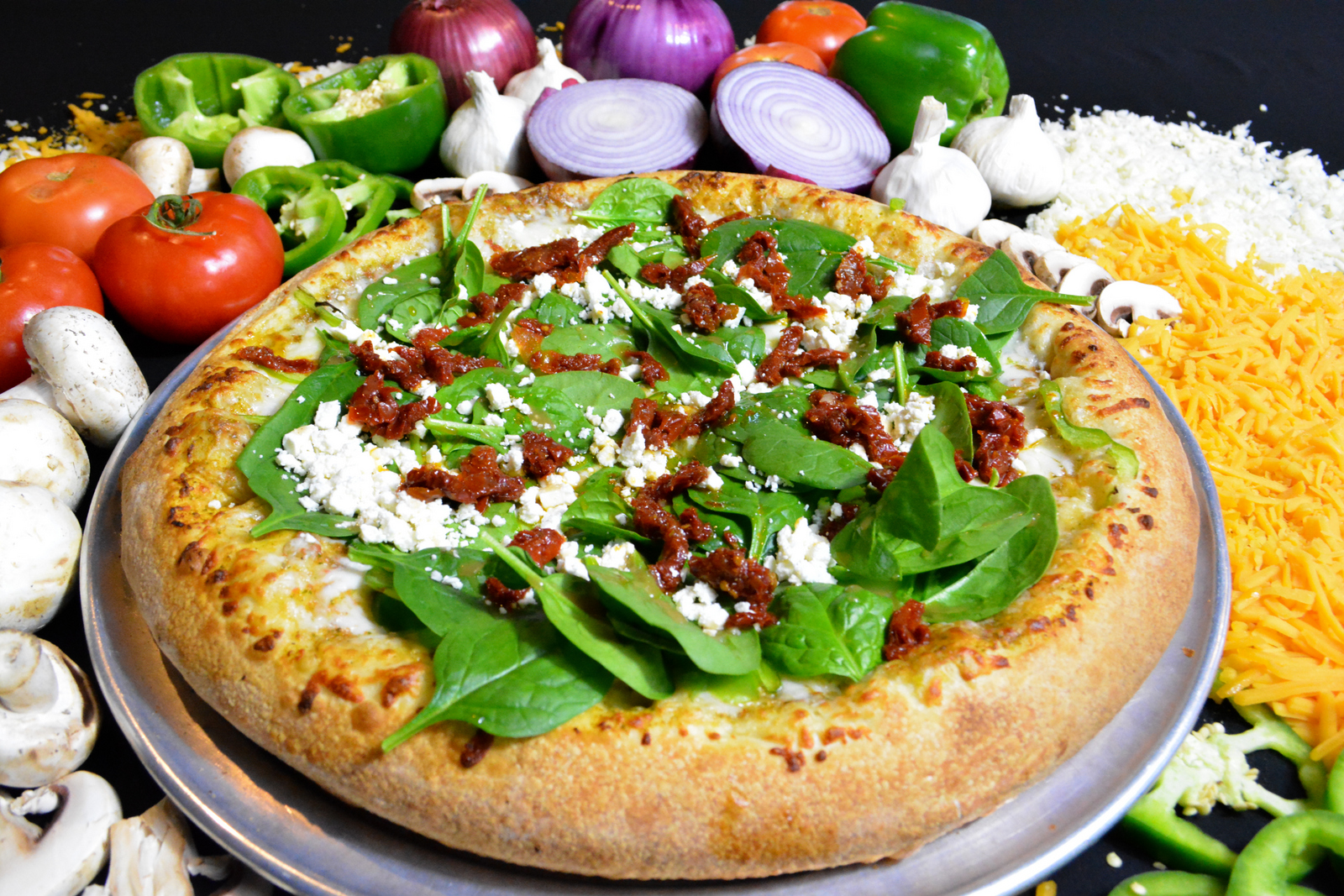 Order Greek Isle Veggie food online from Stuft Pizza store, Milpitas on bringmethat.com