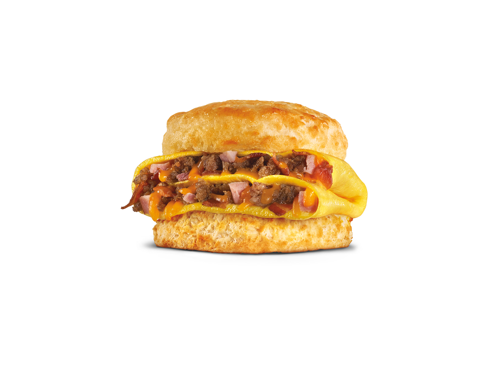 Order Loaded Omelet Biscuit food online from Hardee's store, Cape Girardeau on bringmethat.com