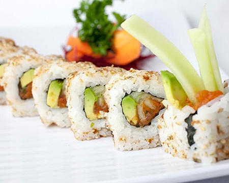 Order Spicy Tuna Roll food online from Kumori Sushi & Teppanyaki - Nolana store, Mcallen on bringmethat.com