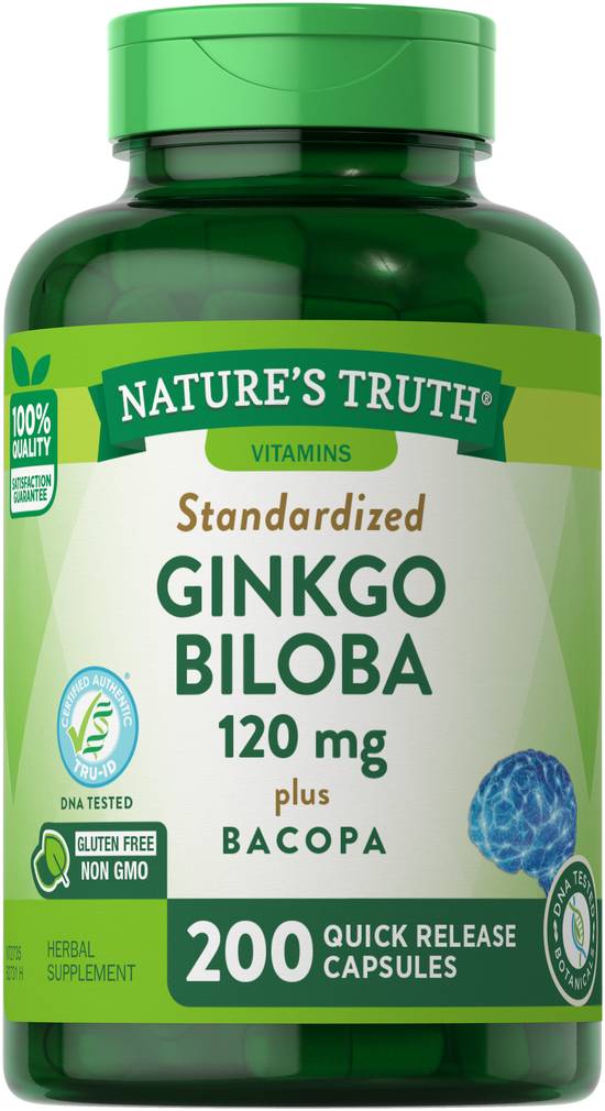 Order Nature's Truth Ginkgo Biloba + Bacopa Extract 120mg (200 ct) food online from Rite Aid store, Palm Desert on bringmethat.com
