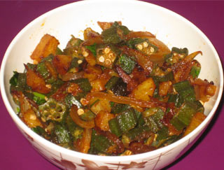 Order Bhindi Masala food online from India Garden Restaurant store, Blacksburg on bringmethat.com
