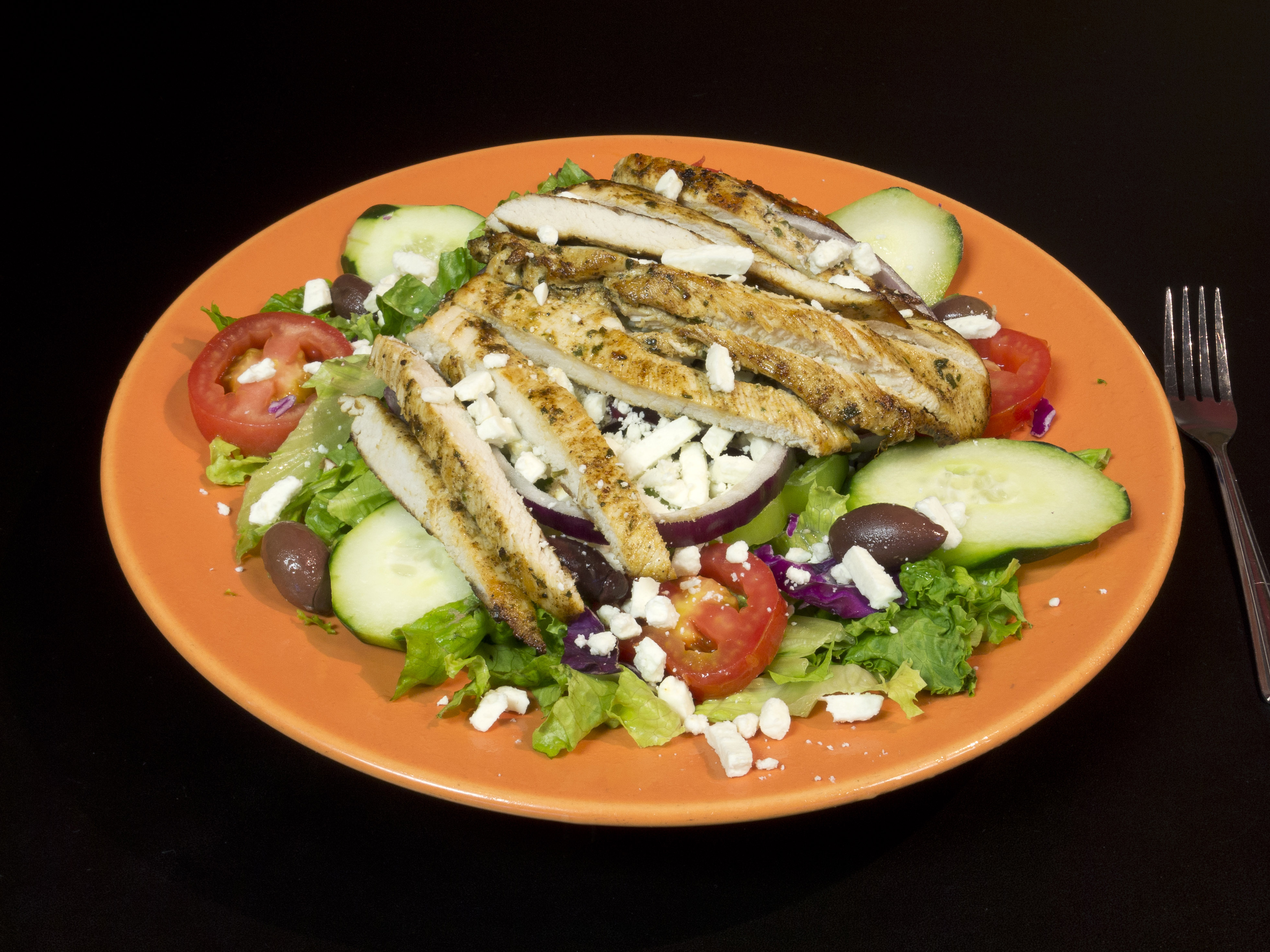 Order Greek Chicken Salad food online from Shaw Patio Bar & Grill store, Fort Worth on bringmethat.com