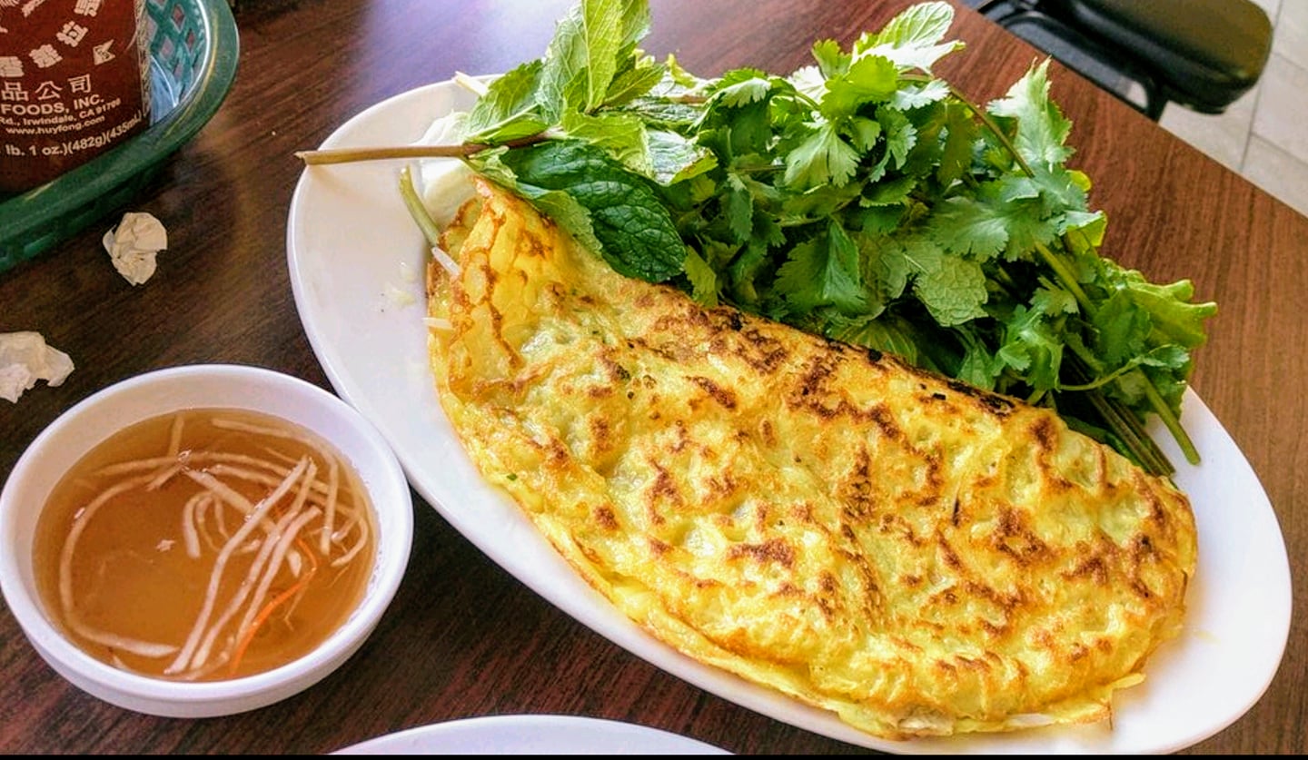 Order Sizzling Rice Crepes food online from A Chau Restaurant store, Louisville on bringmethat.com