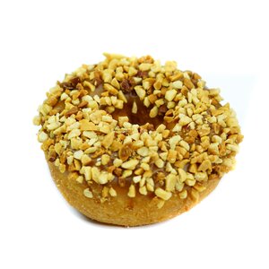 Order Vanilla Cake Maple Icing with Peanuts food online from Glazed Grinders store, Albuquerque on bringmethat.com
