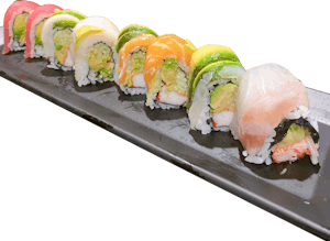Order Rainbow Roll food online from Nagoya Japanese Steak & Sushi store, Ottawa on bringmethat.com