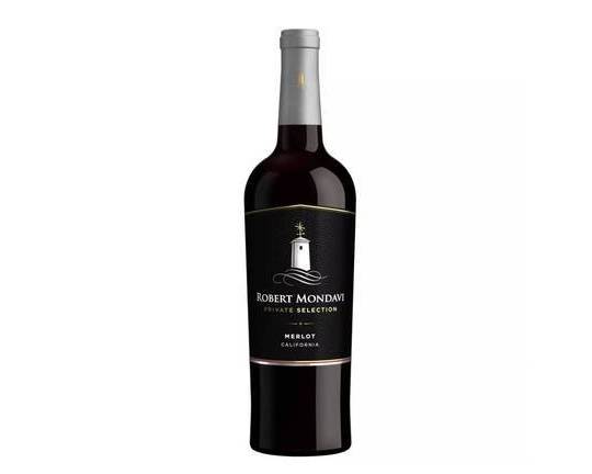 Order Robert Mondavi Private Selection Merlot, 750mL red wine (13.5% ABV) food online from Cold Spring Liquor store, Liberty Hill on bringmethat.com