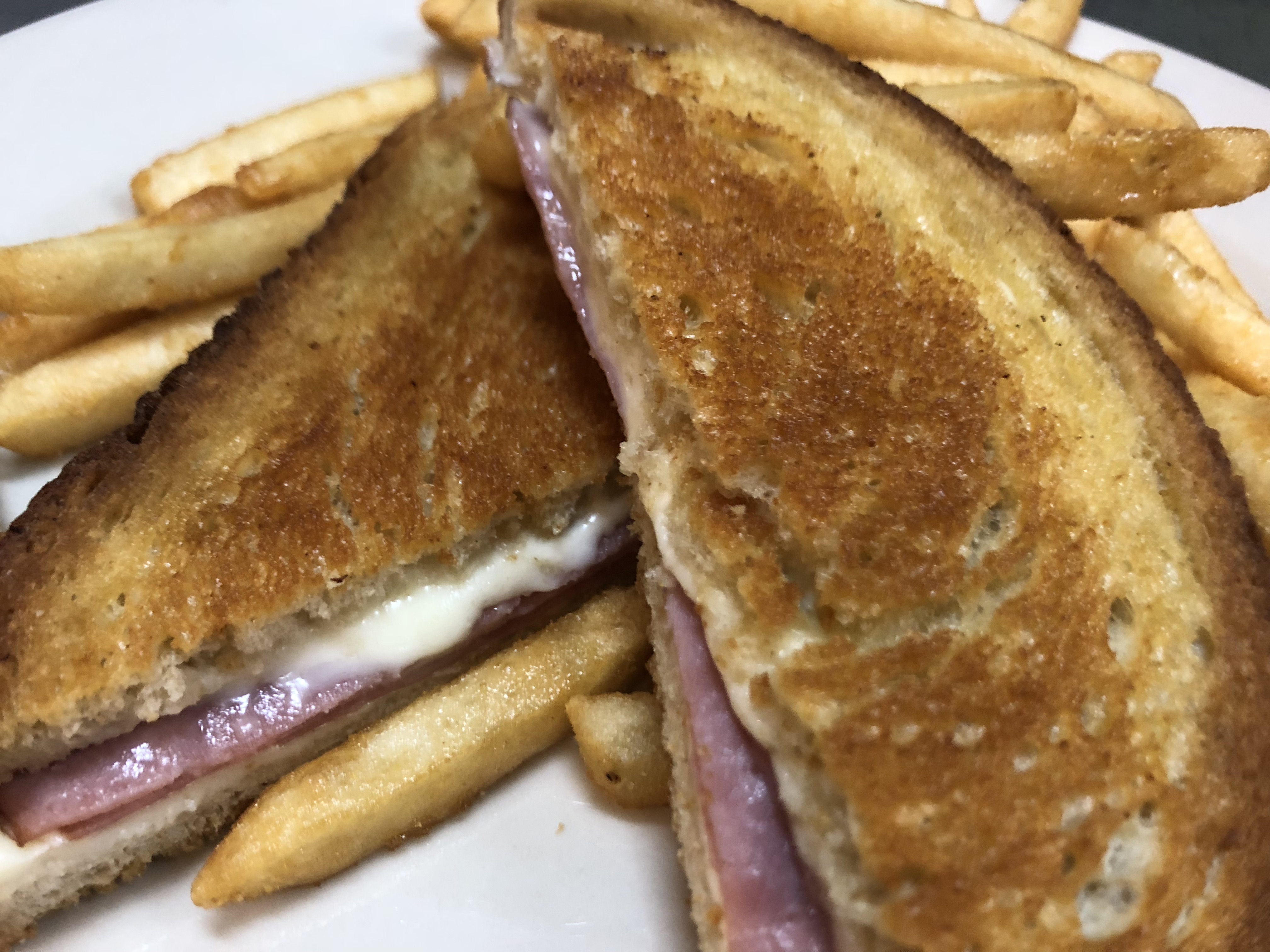 Order Grilled Cheese Sandwich with Ham Deluxe  food online from Husky Pizza store, Coventry on bringmethat.com