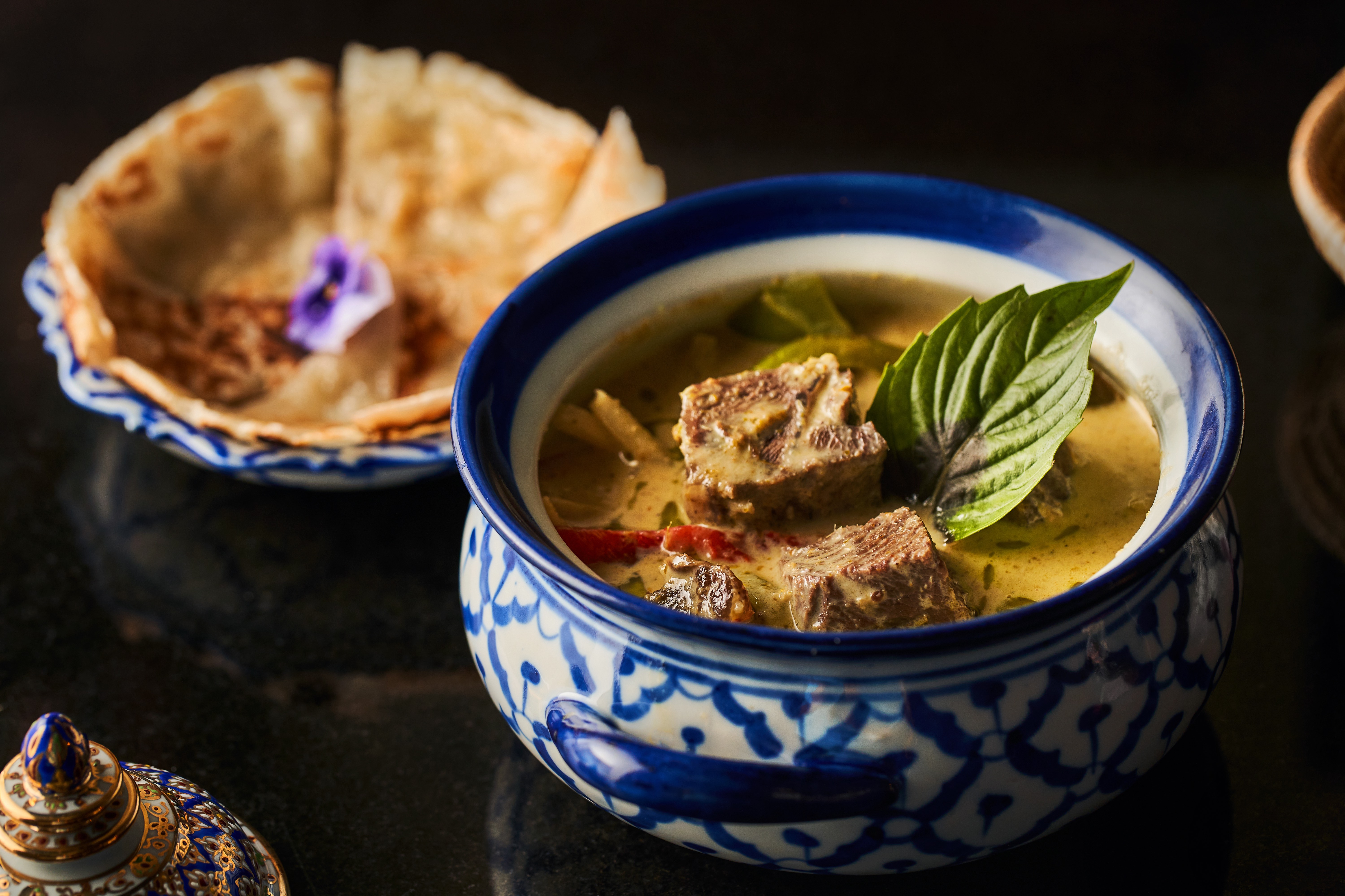 Order Braised Beef Green Curry with Thai Roti Bread food online from Valla Table store, New York on bringmethat.com