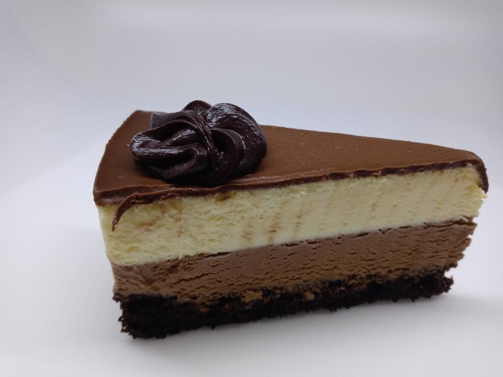 Order BLACK & WHITE MOUSSE CAKE food online from Wholesome Factory store, New York on bringmethat.com