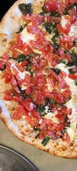 Order Spinach White Pizza - Small 14'' food online from Pizza Randa store, Quakertown on bringmethat.com