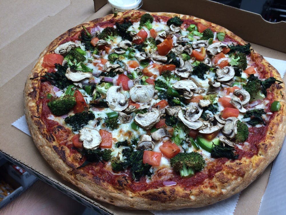 Order Vegetable Pie - Small 10'' (6 Cut) food online from La Felice Pizza store, Pittsburgh on bringmethat.com