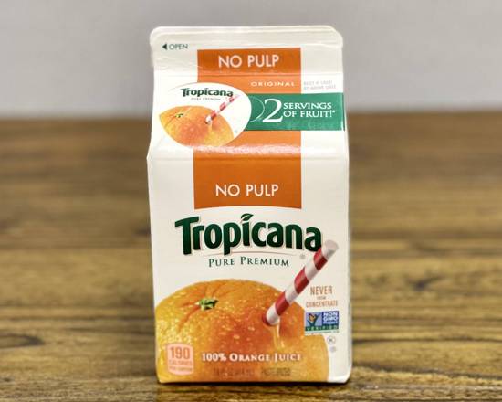 Order Tropicana Orange Juice Carton food online from My Three Sons Bagels store, Garden City on bringmethat.com