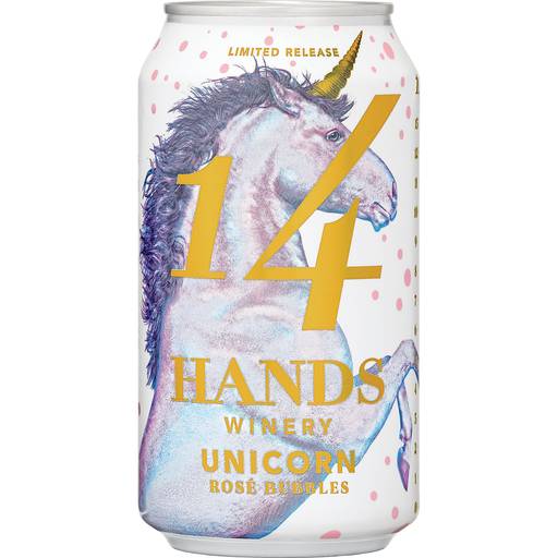 Order 14 Hands Rose Bubbles Unicorn Can (375 ML) 129580 food online from Bevmo! store, Torrance on bringmethat.com