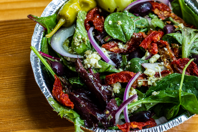 Order Greek Salad food online from East Side Pies store, Austin on bringmethat.com