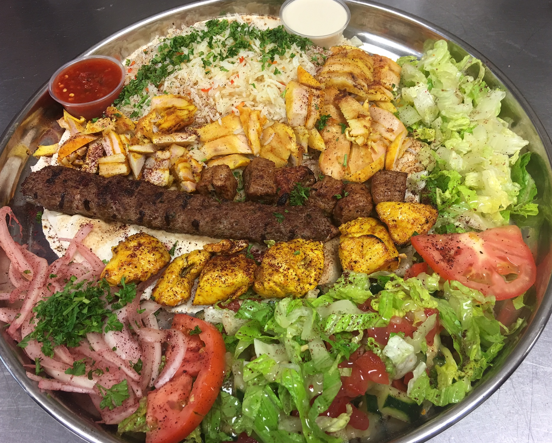 Order Combination Entree Double food online from Salam restaurant store, Chicago on bringmethat.com