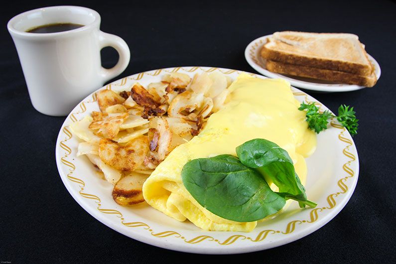 Order Spinach Omelette food online from Tee Jaye Country Place store, Grove City on bringmethat.com