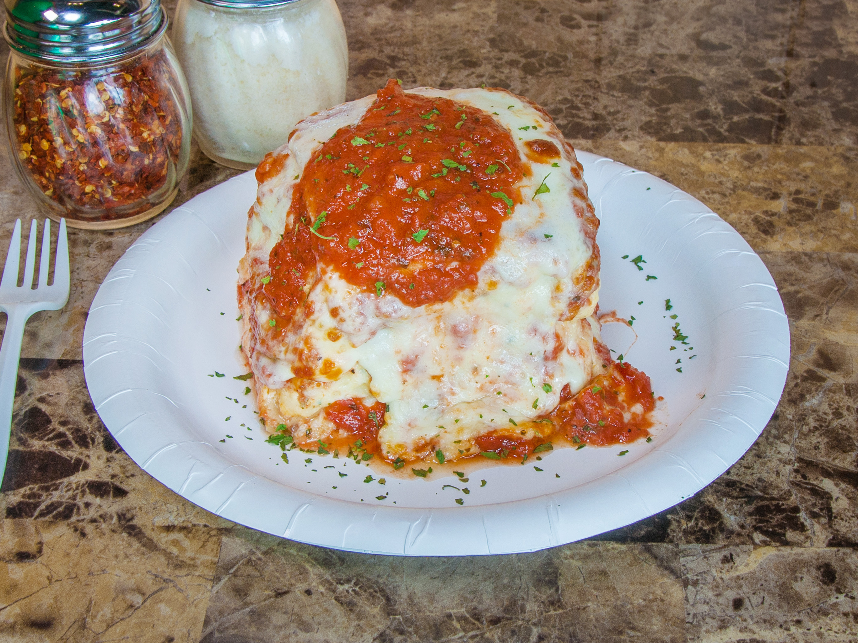 Order Homemade Baked Lasagna food online from Old Town Pizza store, Naperville on bringmethat.com