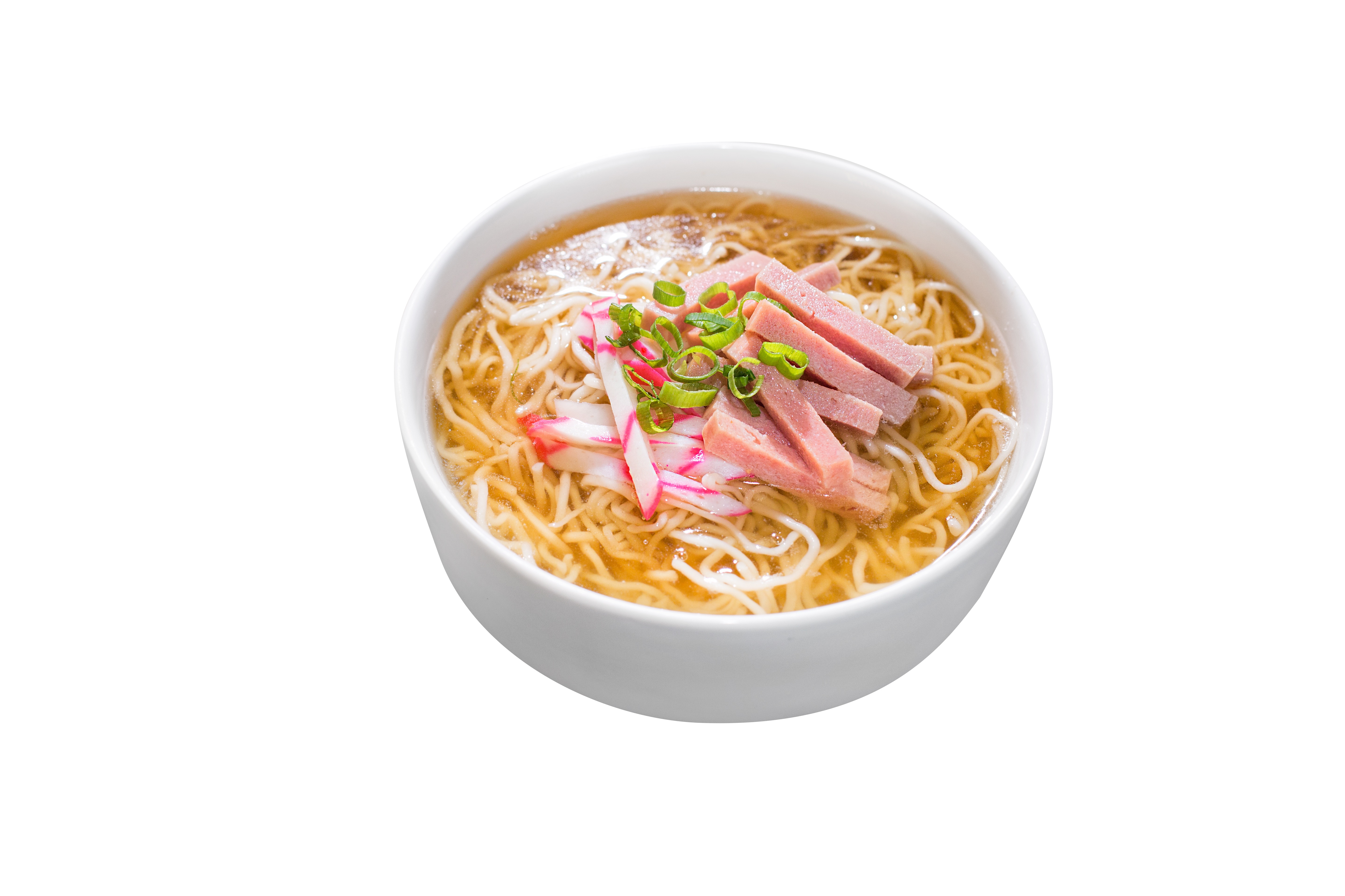 Order Spam Saimin Noodle Soup food online from L&L Hawaiian Bbq store, Gilroy on bringmethat.com