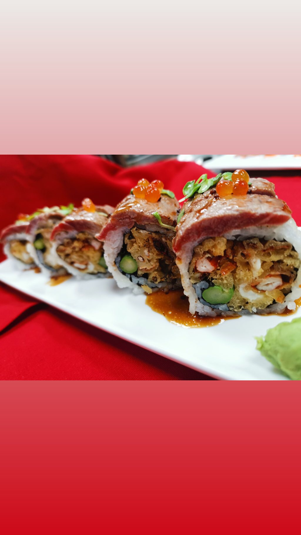 Order 118. Surf and Turf Roll food online from Yaba Sushi And Steak store, Roscoe on bringmethat.com