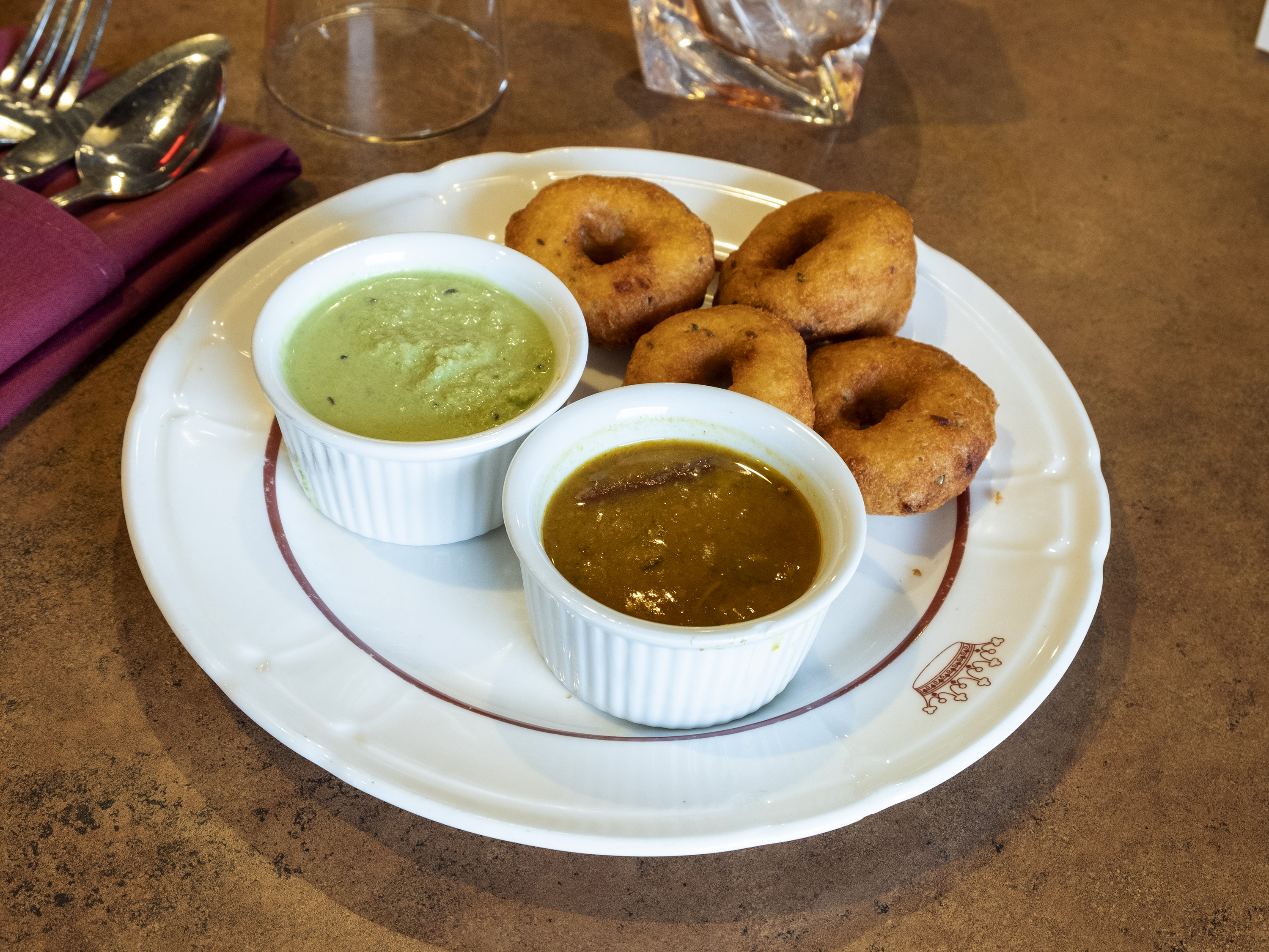 Order Sambar Vada food online from Crown Of India Restaurant store, Plainsboro on bringmethat.com