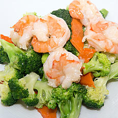 Order Prawn with Broccoli芥蓝虾  K food online from Jin's Fine Asian Cuisine store, Brookline on bringmethat.com