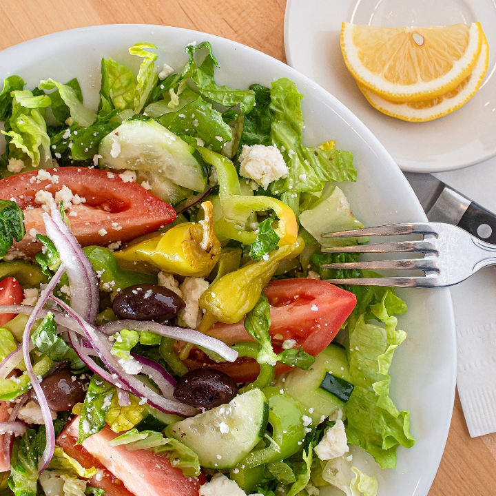 Order SMALL Greek Salad food online from Its Greek to Me store, Fort Lee on bringmethat.com