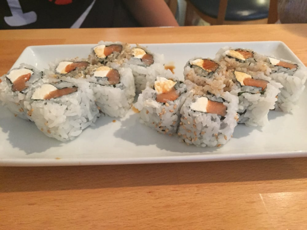 Order 12. Philly Roll food online from Sushi House store, San Bruno on bringmethat.com