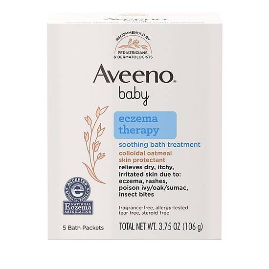 Order Aveeno® Baby® 5-Count Eczema Therapy Soothing Bath Packs food online from Bed Bath & Beyond store, Lancaster on bringmethat.com