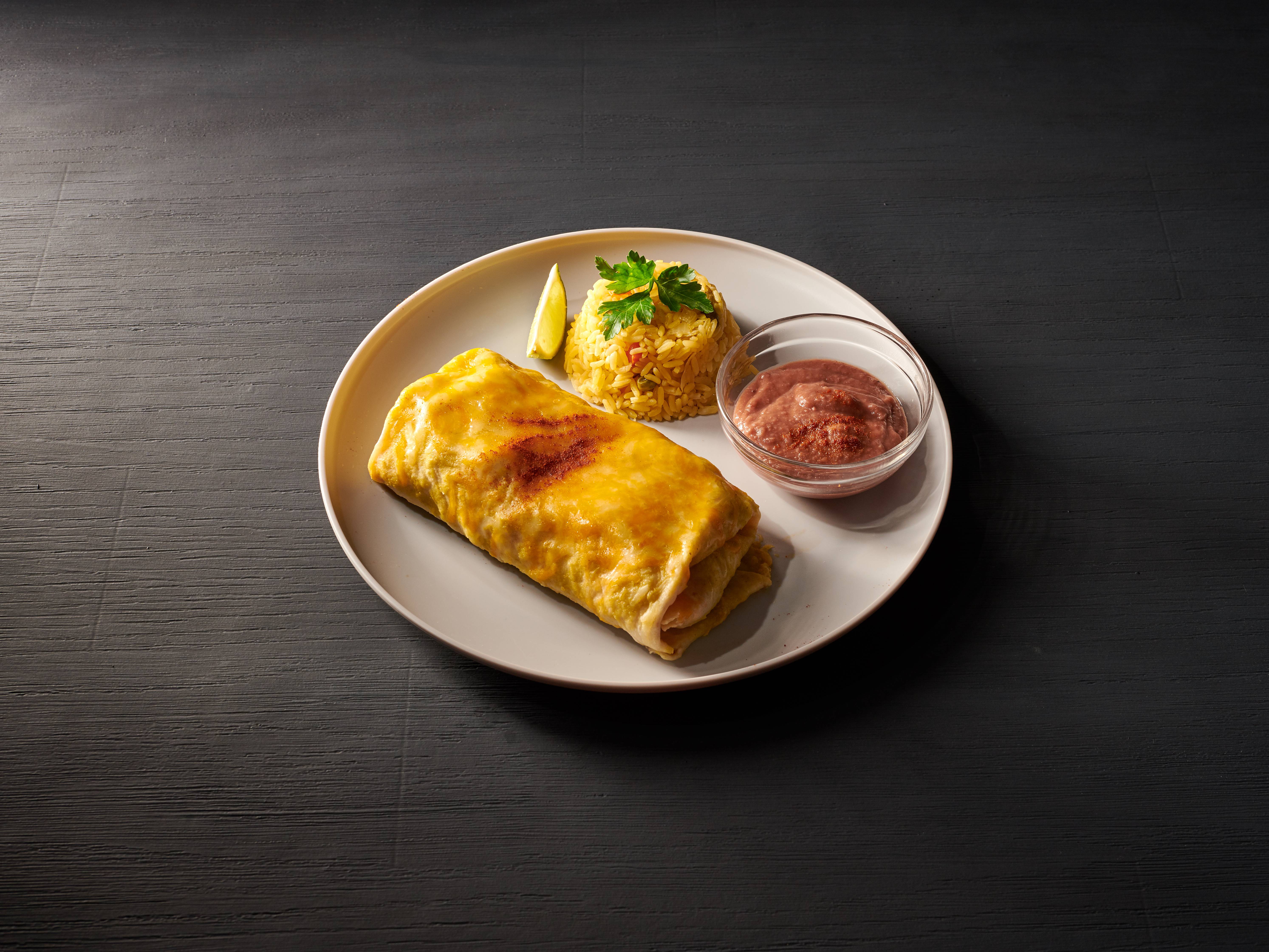 Order Chicken Burrito food online from Two Amigos Restaurant store, Chantilly on bringmethat.com